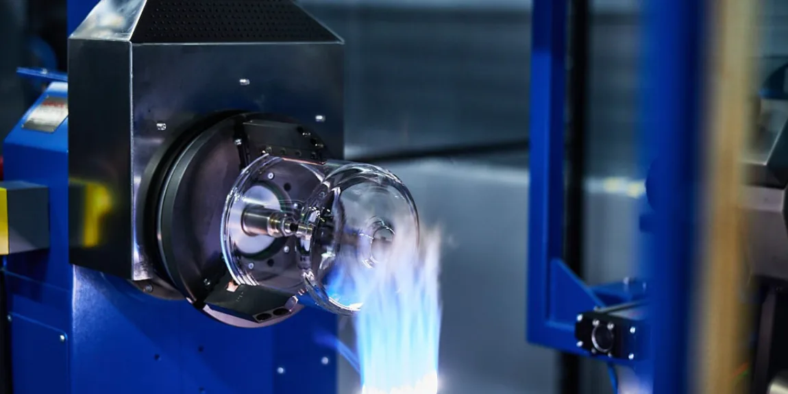 industrial glassware components made of borosilicate and quartz glass